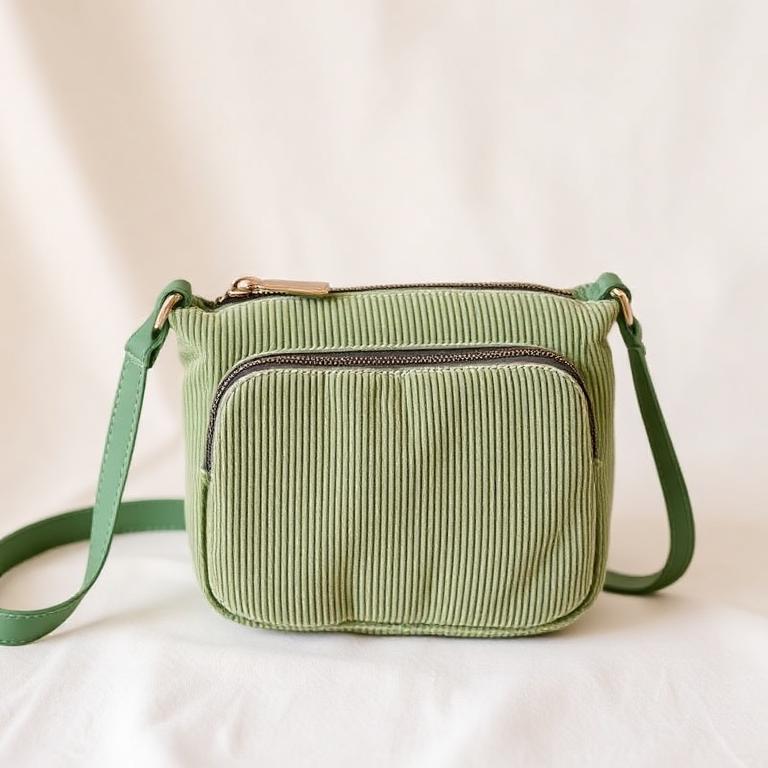 Bolsa Crossbody Cotelê Verde