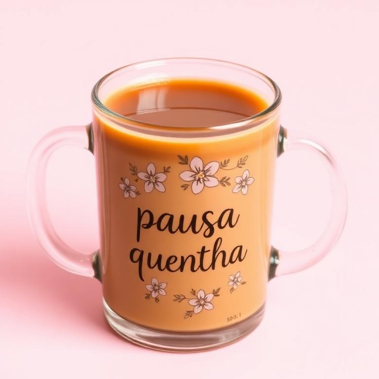 Caneca de Vidro Pausa Quentinha