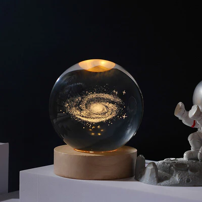 Luminária Decorativa Espacial 3D Cosmic Glow