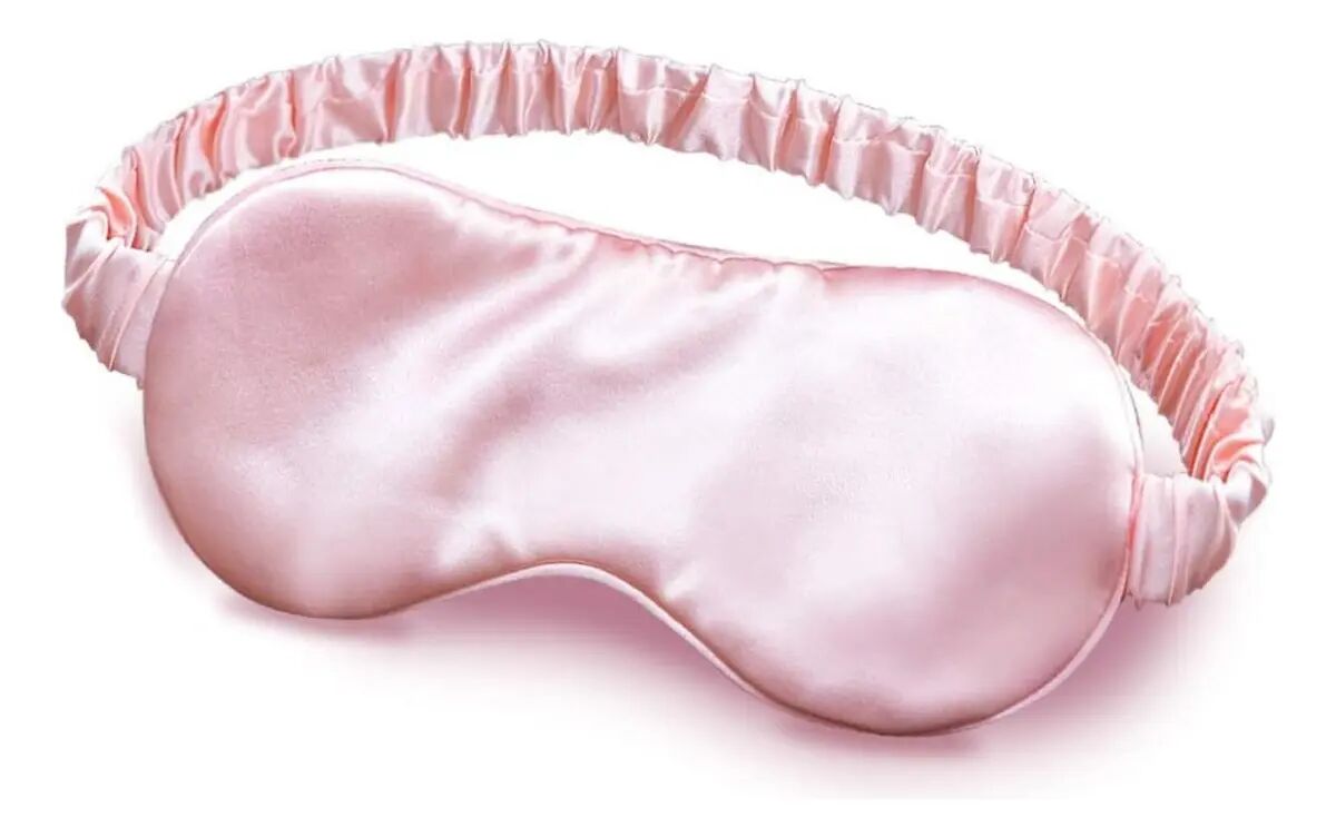 Máscara de Dormir Tapa-Olho Cetim Rosa